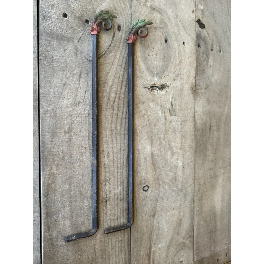 Vintage Cast‎ Iron French Door Decorative Curtain Rods